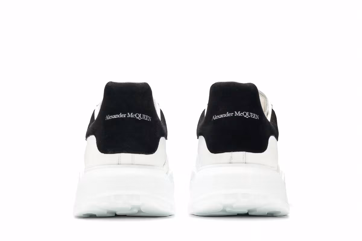 Alexander McQueen Oversized Court Trainer White Black, view 7