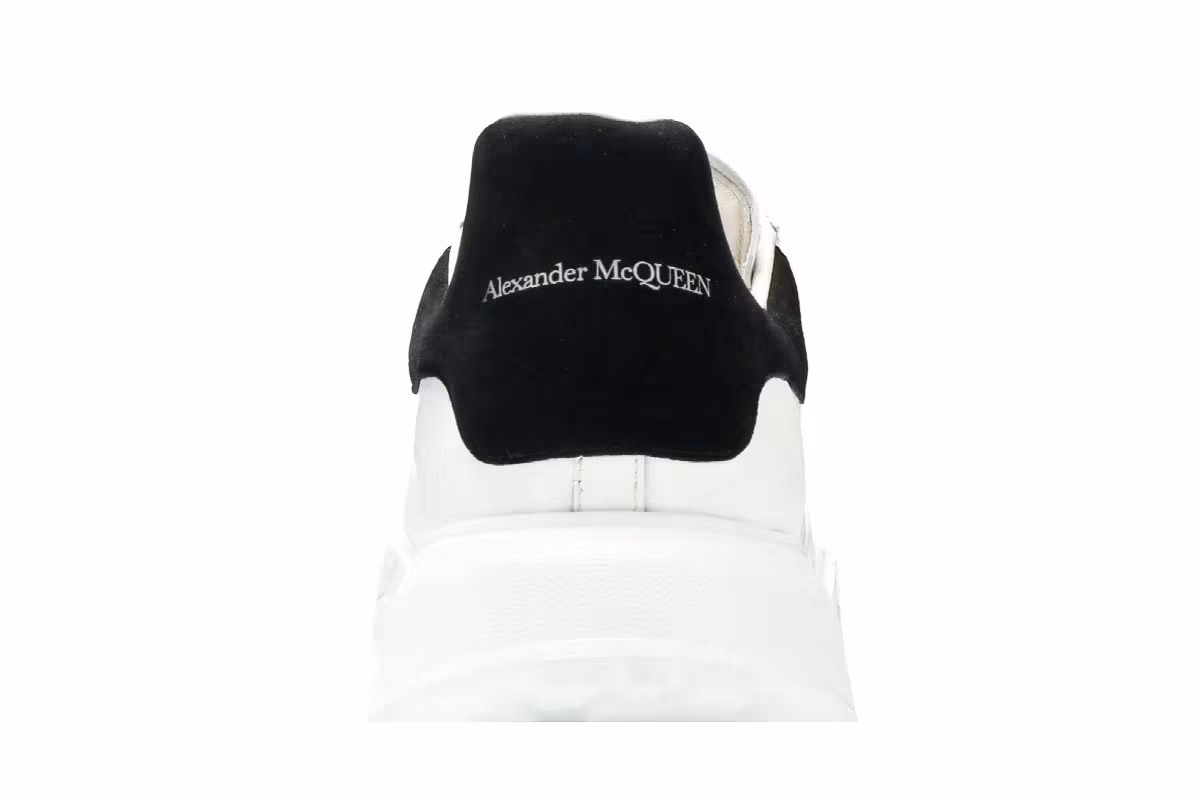Alexander McQueen Oversized Court Trainer White Black, view 8
