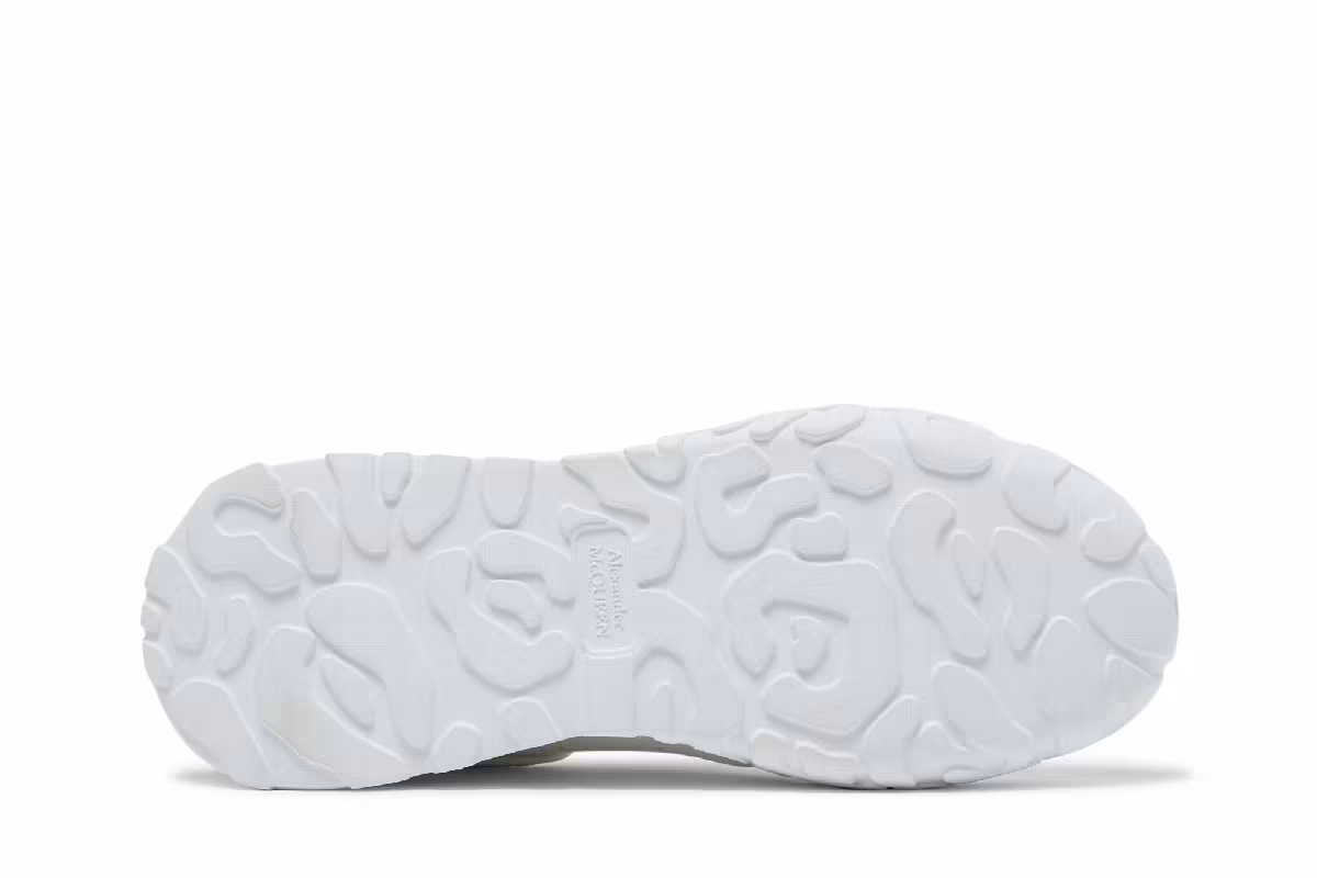 Alexander McQueen Women's Court Trainer White Pink Glitter, view 5
