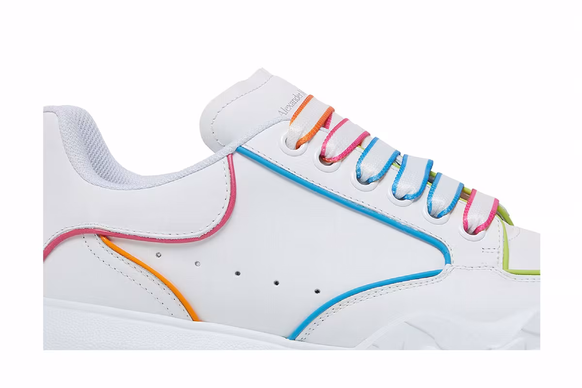 Alexander McQueen Women's Court Trainer White Multi, view 3