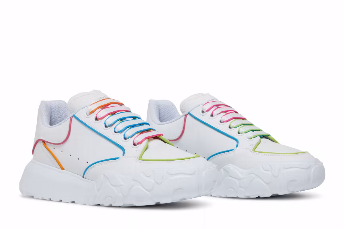 Alexander McQueen Women's Court Trainer White Multi, view 9