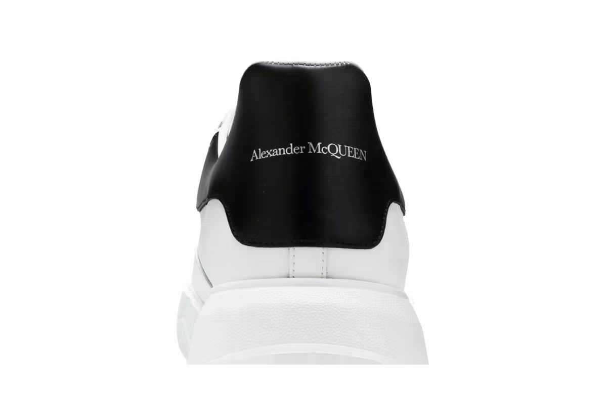 Alexander McQueen Women's Oversized Court Trainer White Black, view 8
