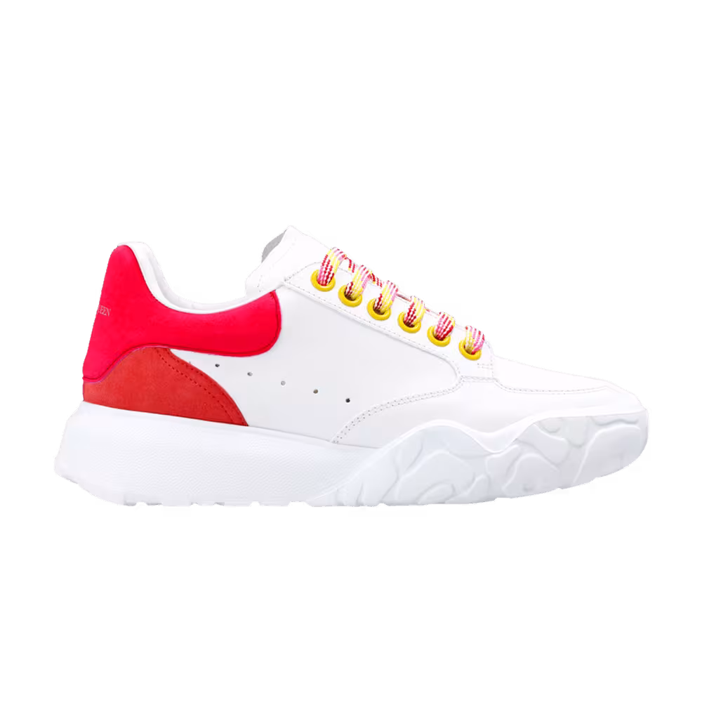 Alexander McQueen Women's Oversized Court Trainer White Peony Pink