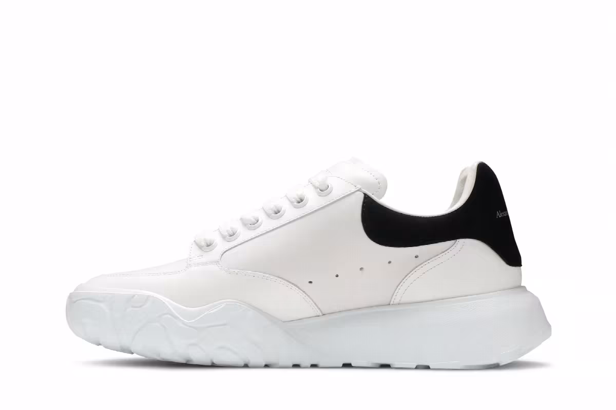 Alexander McQueen Oversized Court Trainer White Black, view 4