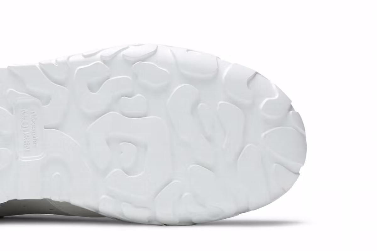 Alexander McQueen Oversized Court Trainer White Black, view 6