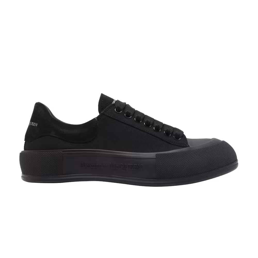 Alexander McQueen Deck Plimsoll Low Triple Black