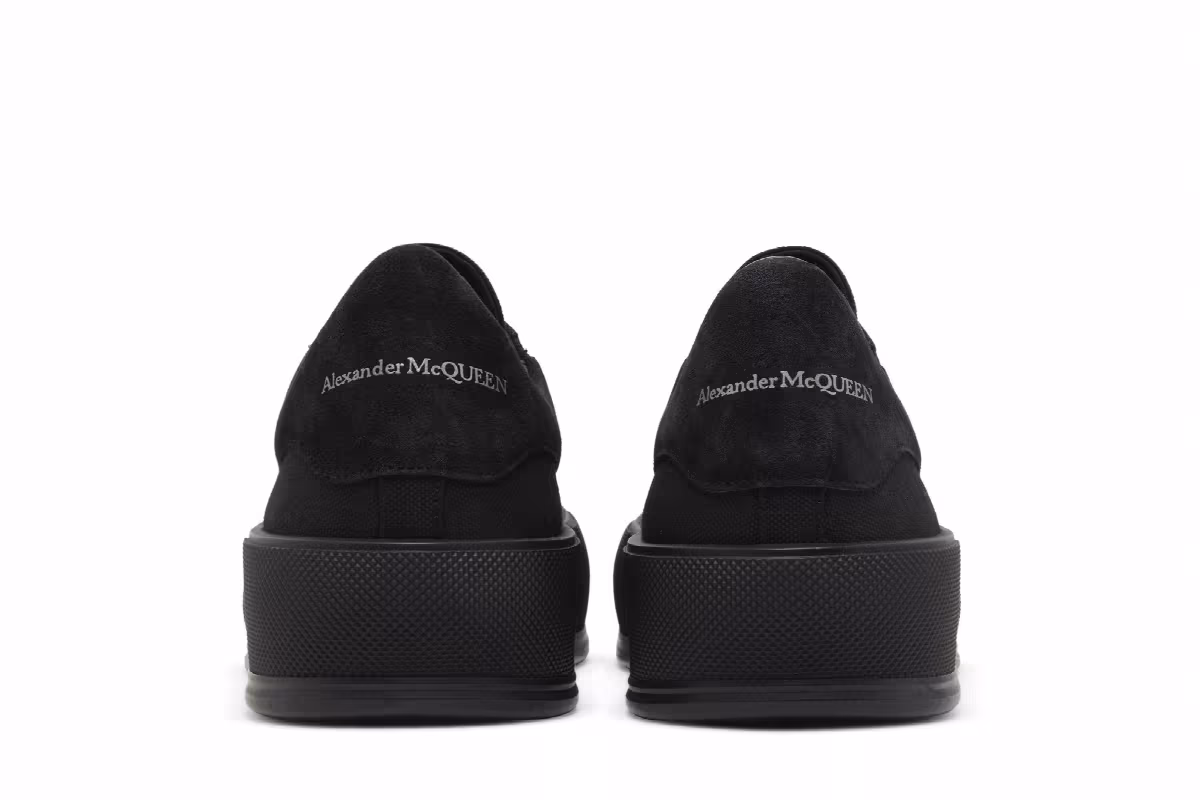 Alexander McQueen Deck Plimsoll Low Triple Black, view 7