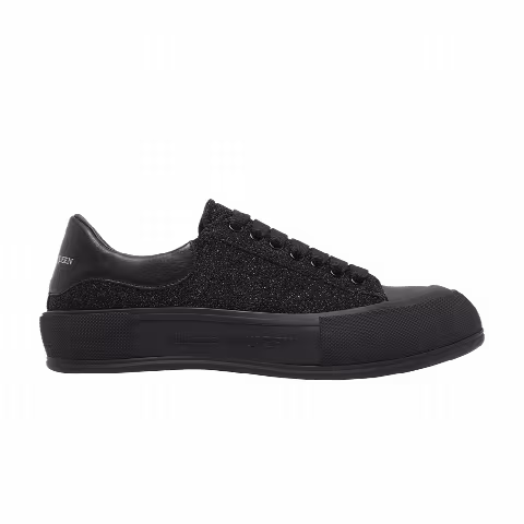 Alexander McQueen Deck Plimsoll 'Black Glitter'