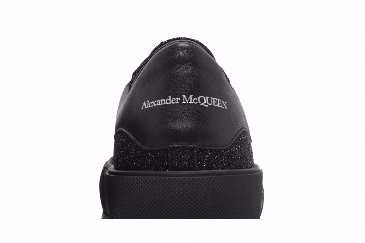 Alexander McQueen Deck Plimsoll Black Glitter, view 8