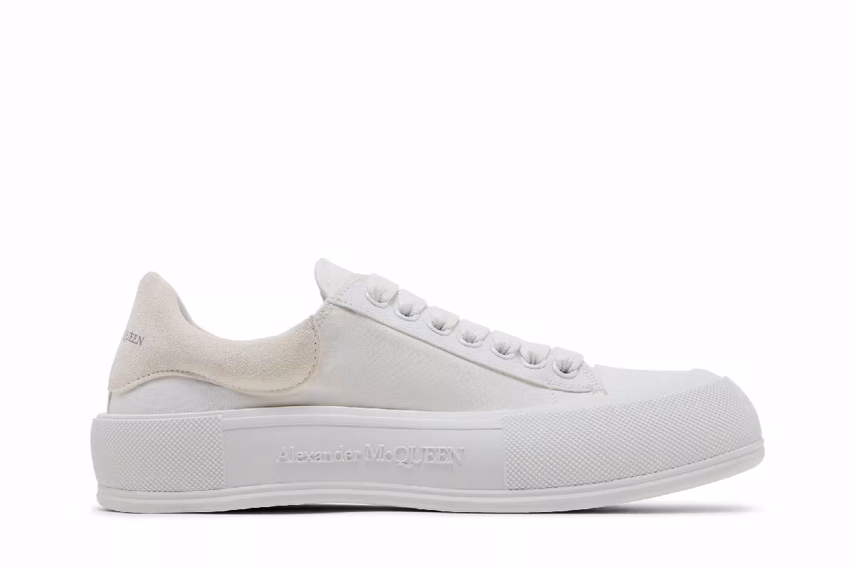 Alexander McQueen Deck Plimsoll White, view 2
