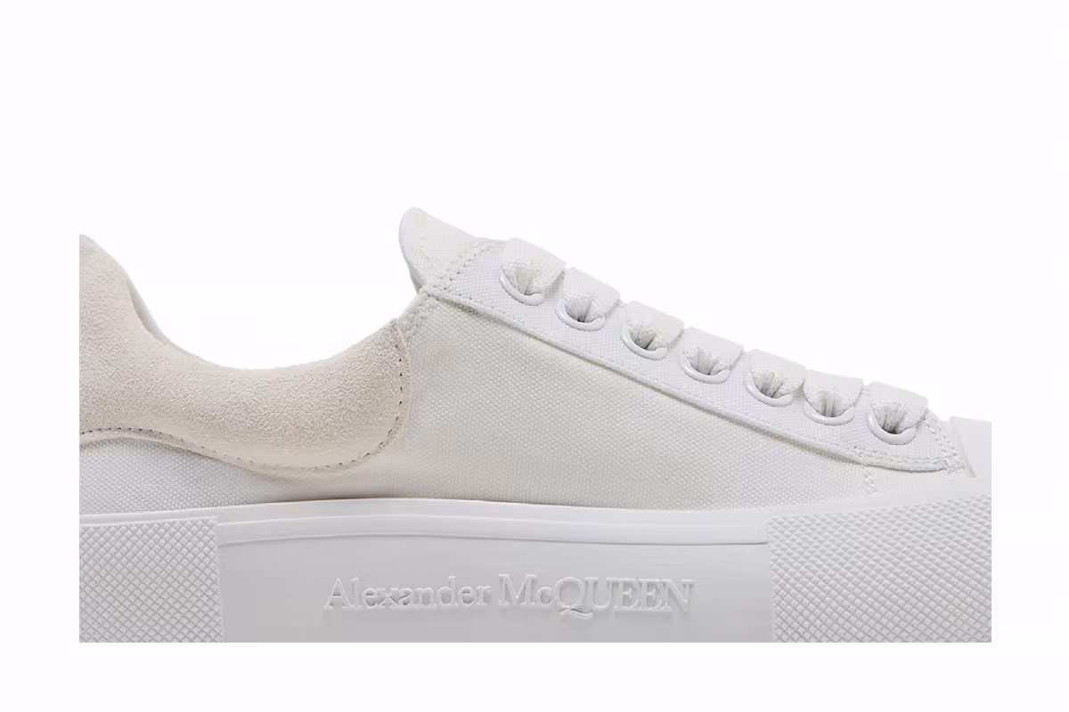 Alexander McQueen Deck Plimsoll White, view 3