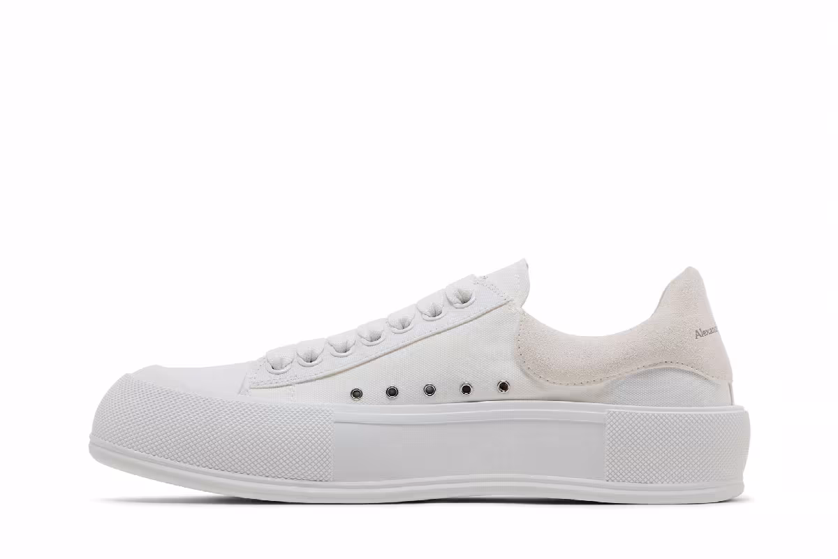 Alexander McQueen Deck Plimsoll White, view 4