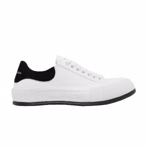 Alexander McQueen Deck Plimsoll Low 'White Black'