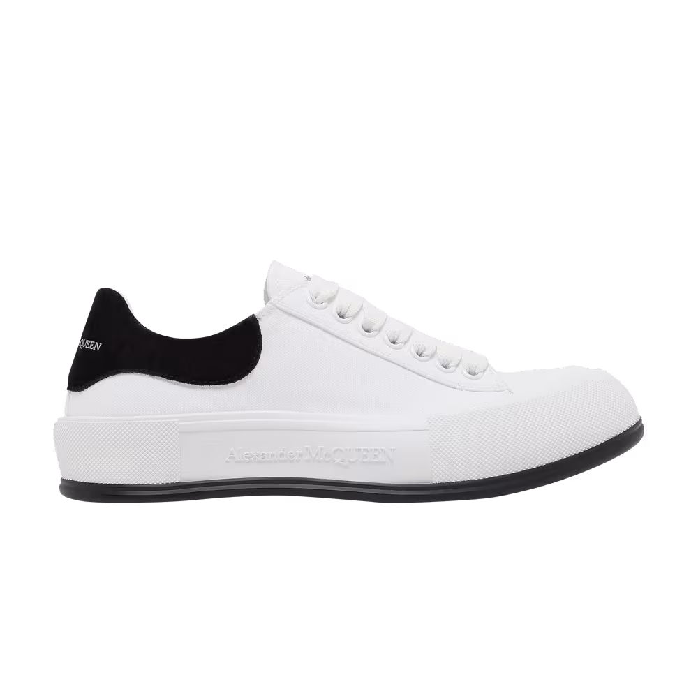Alexander McQueen Deck Plimsoll Low White Black