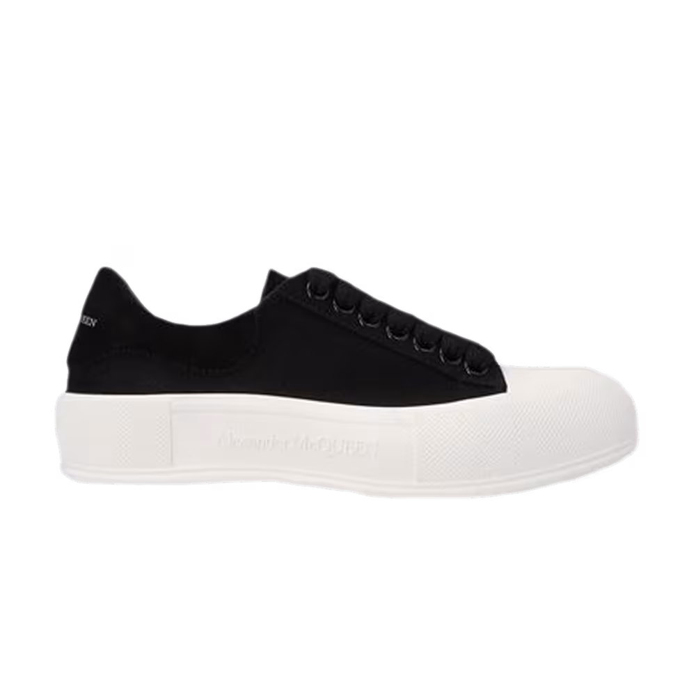 Alexander McQueen Women's Deck Lace-Up Plimsoll Black