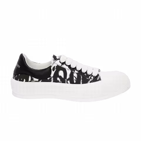 Alexander McQueen Deck Plimsoll 'Graffiti - Black White'