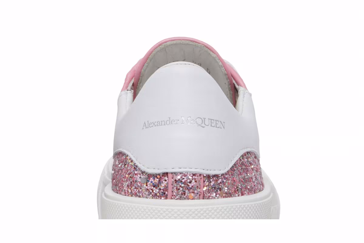 Alexander McQueen Women's Deck Plimsoll Low Rose Gold Reflective Glitter, view 8