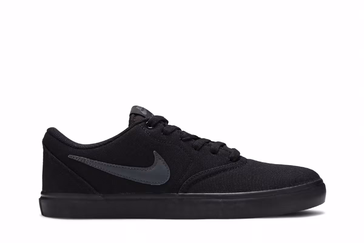 Nike Check Solarsoft Canvas SB Triple Black, view 2