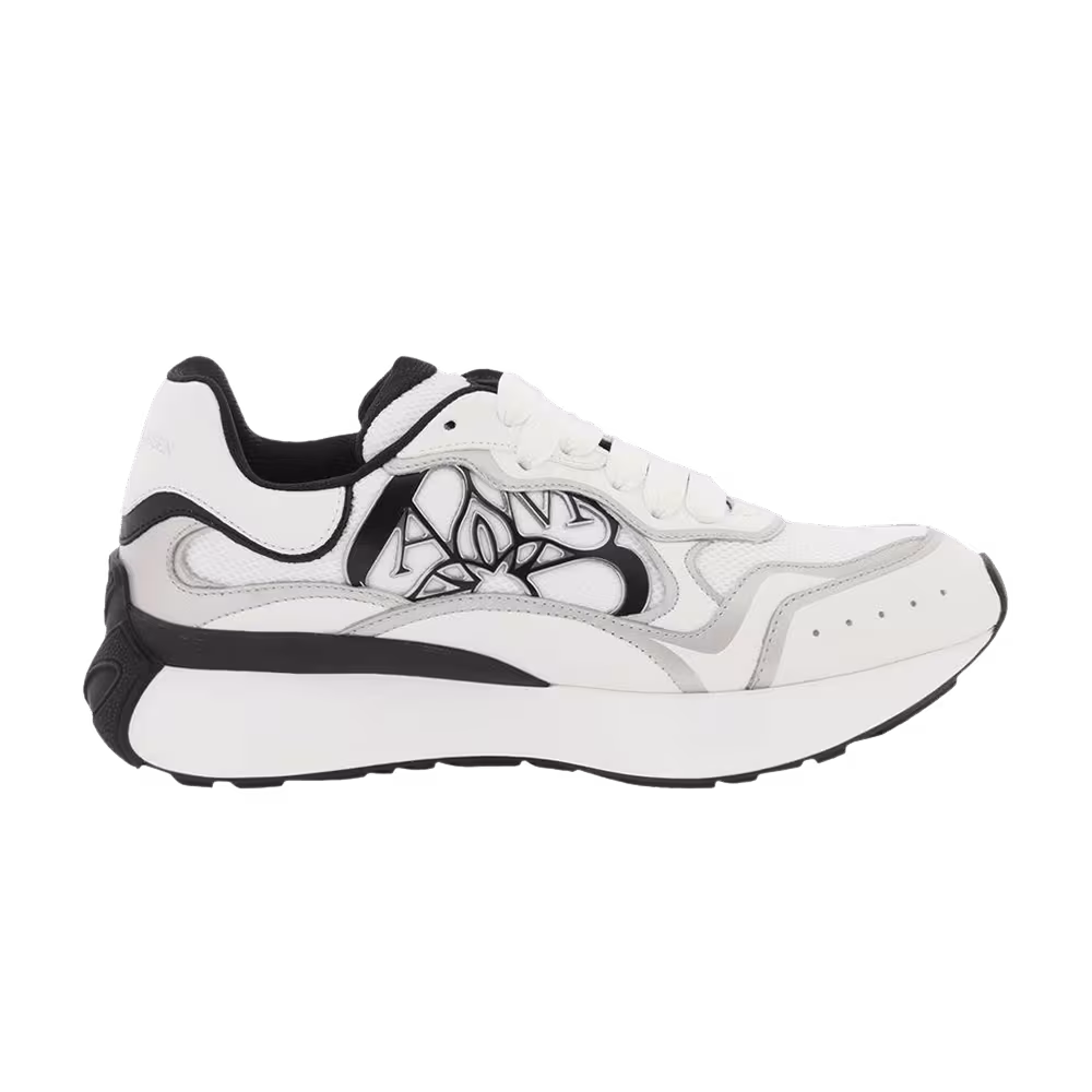 Alexander McQueen Sprint Runner White Black Silver