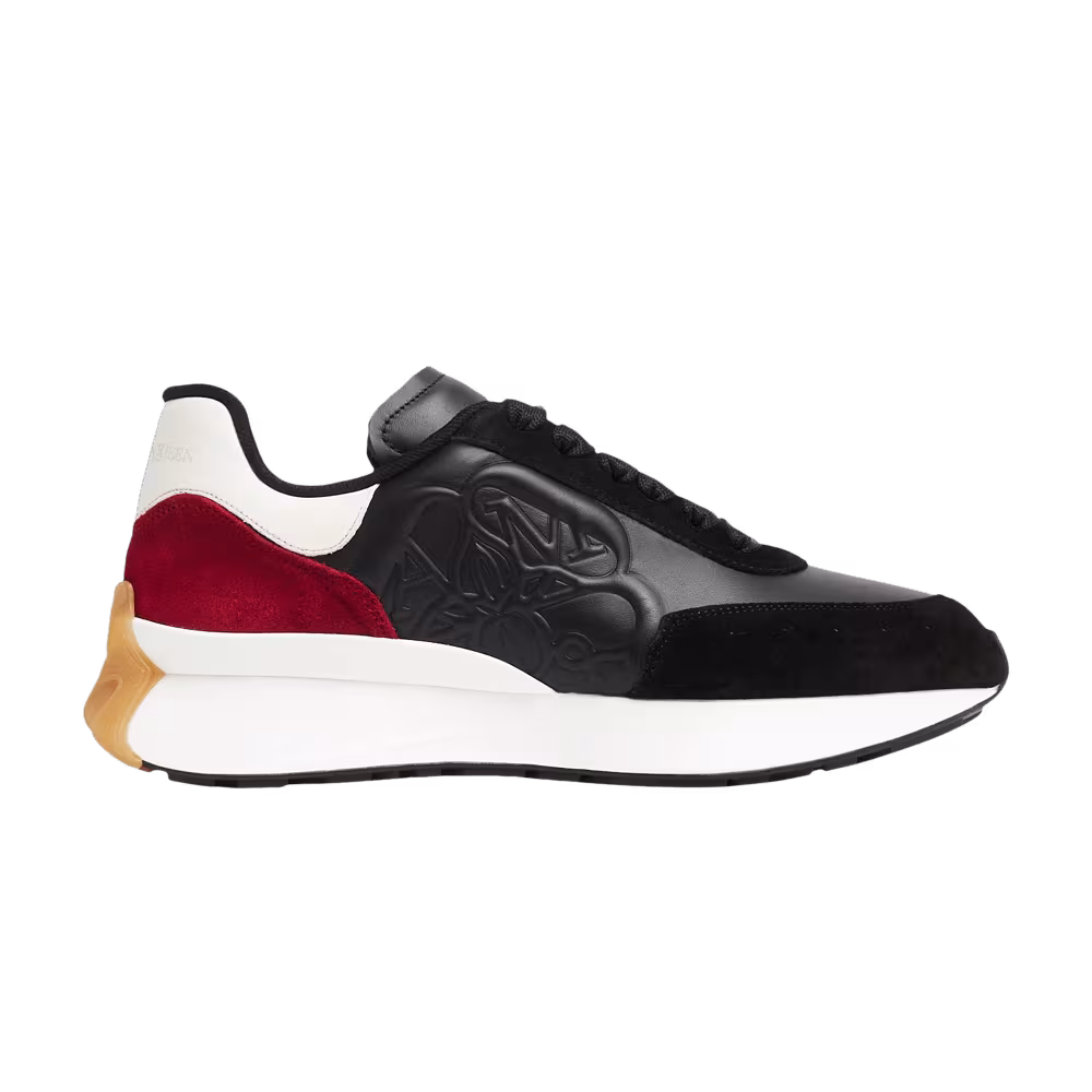 Alexander McQueen Sprint Runner Black Burgundy