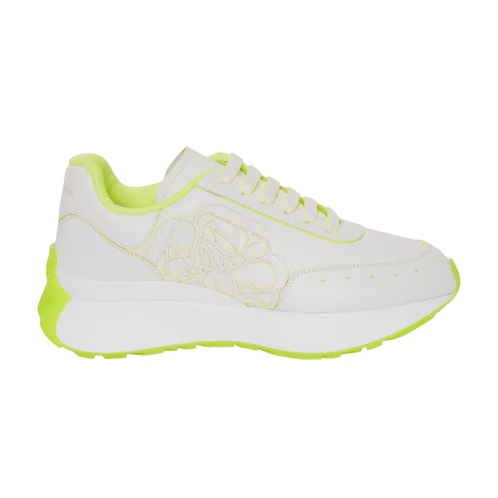 Alexander McQueen Women's Sprint Runner White Acid Yellow