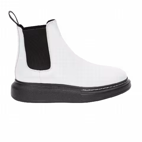 Alexander McQueen Wmns Hybrid Chelsea Boot 'White Black'