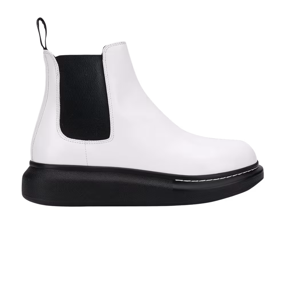 Alexander McQueen Hybrid Ankle Boot Ivory Black