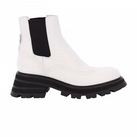 Alexander McQueen Wmns Wander Chelsea Boot 'New Ivory Black'
