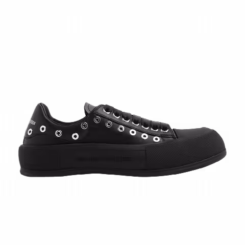Alexander McQueen Deck Plimsoll 'Black Eyelets'