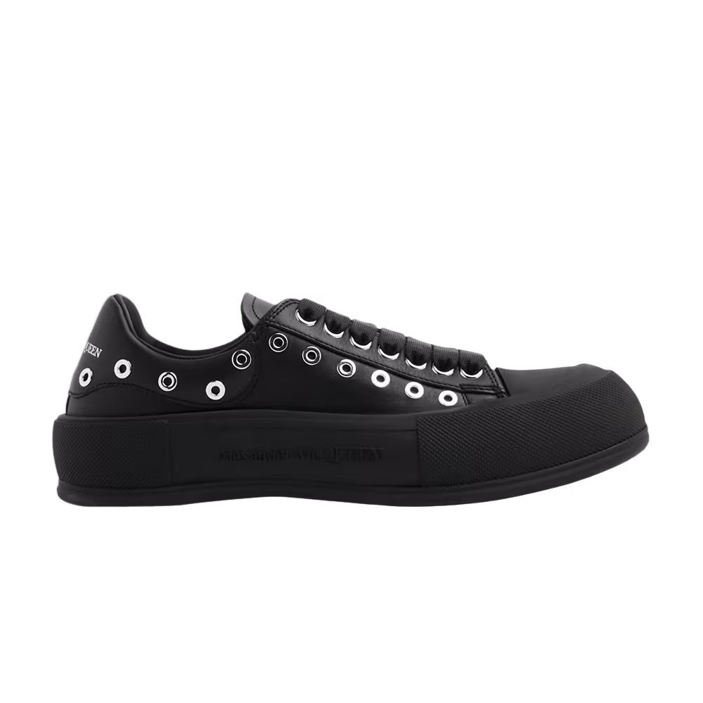 Alexander McQueen Deck Plimsoll Black Eyelets