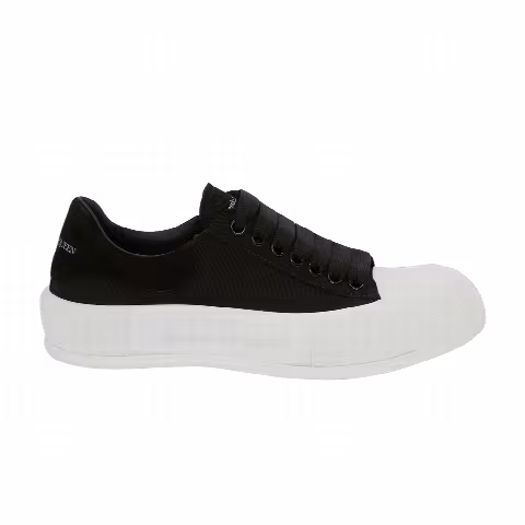 Alexander McQueen Wmns Deck Lace-Up Plimsoll 'Black'