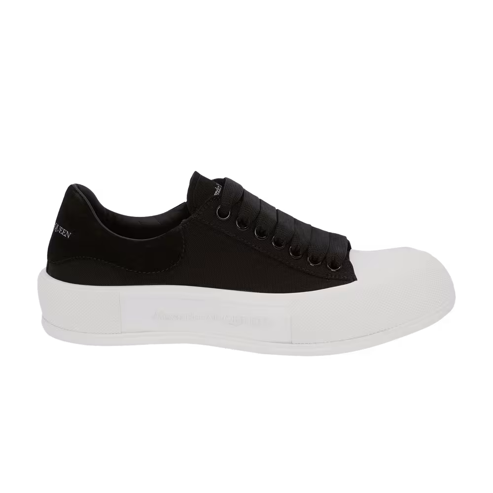 Alexander McQueen Women's Deck Lace-Up Plimsoll Black