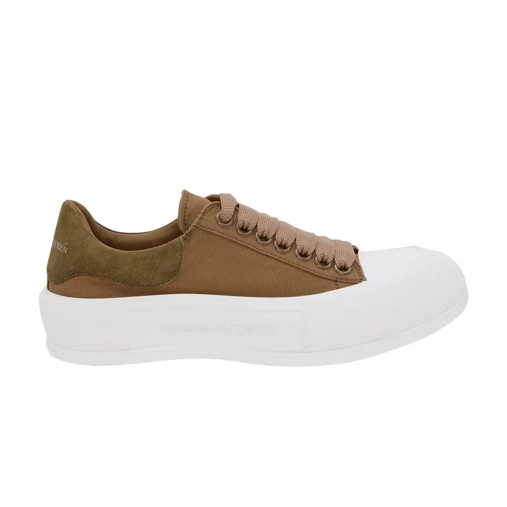 Alexander McQueen Women's Deck Lace-Up Plimsoll Khaki
