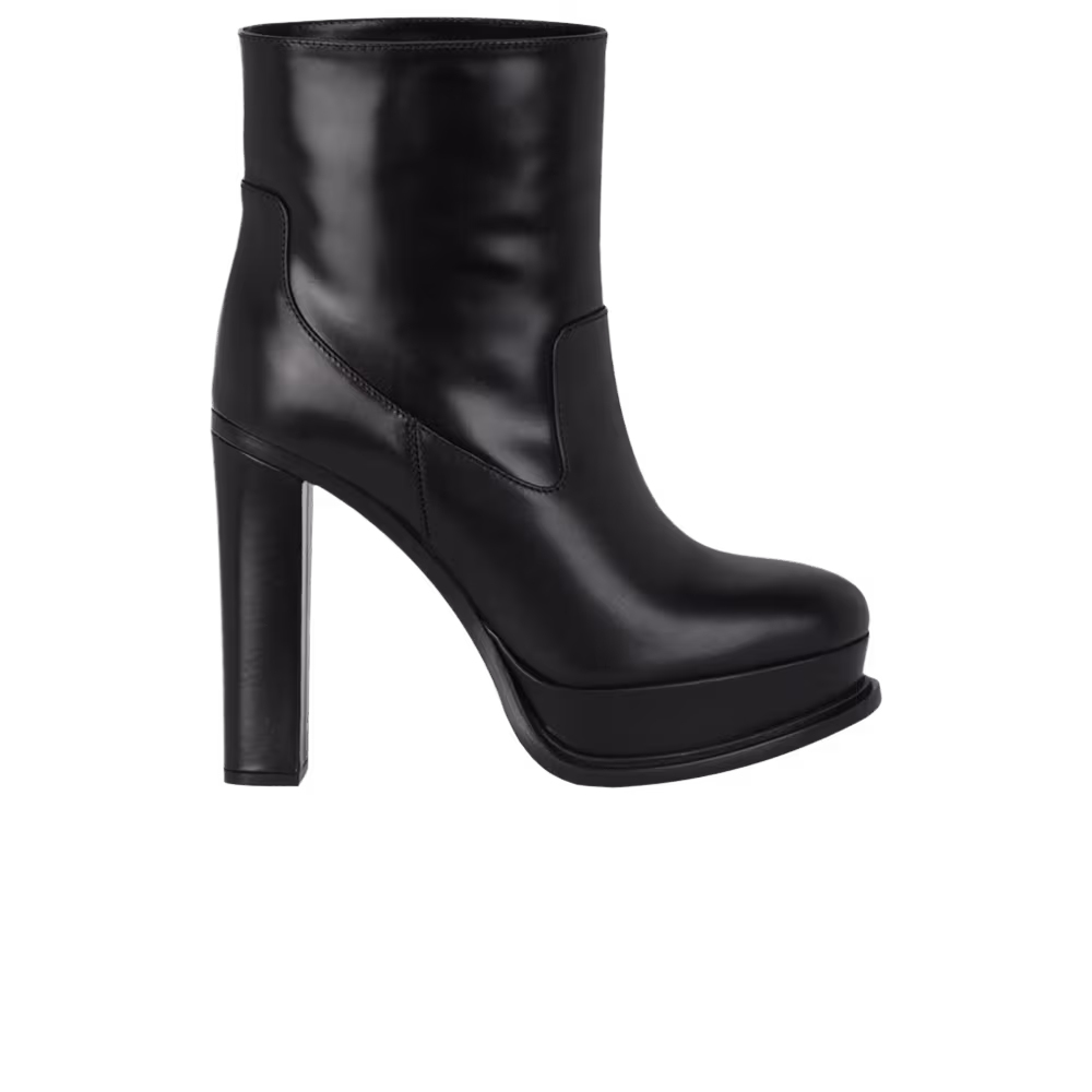 Alexander McQueen Women's Leather Ankle Boot Black