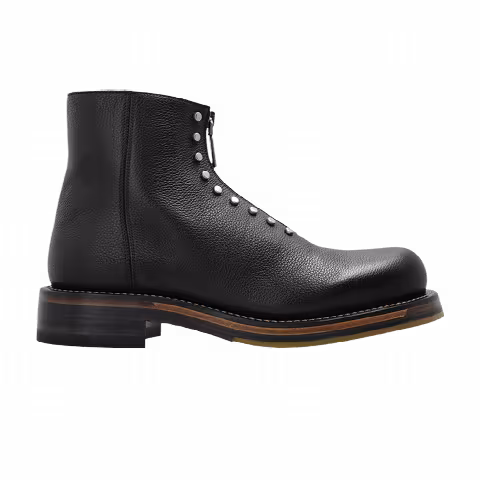 Alexander Mcqueen Leather Anke Boot 'Black'