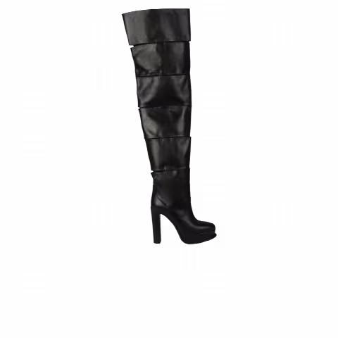 Alexander McQueen Wmns Slash Over-The-Knee Boot 'Black Black'