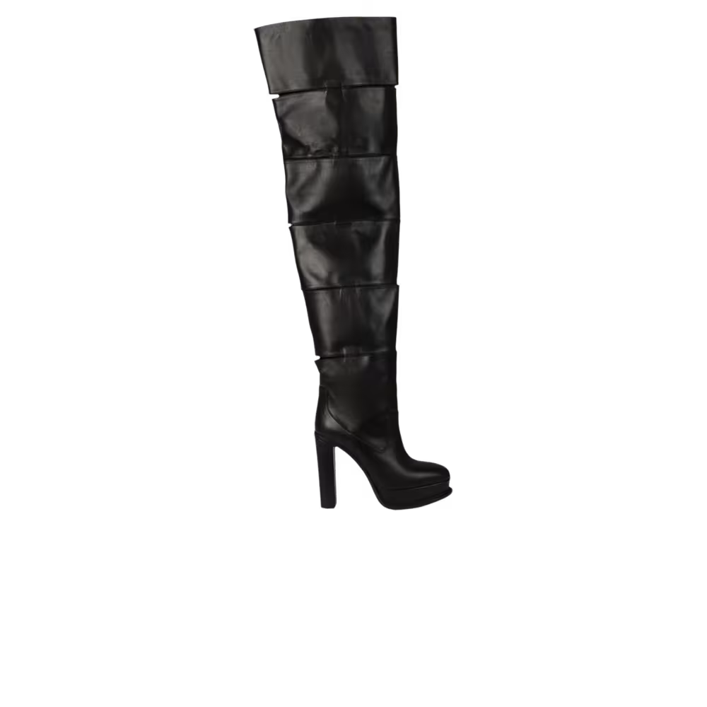 Alexander McQueen Women's Slash Over-The-Knee Boot Black Black
