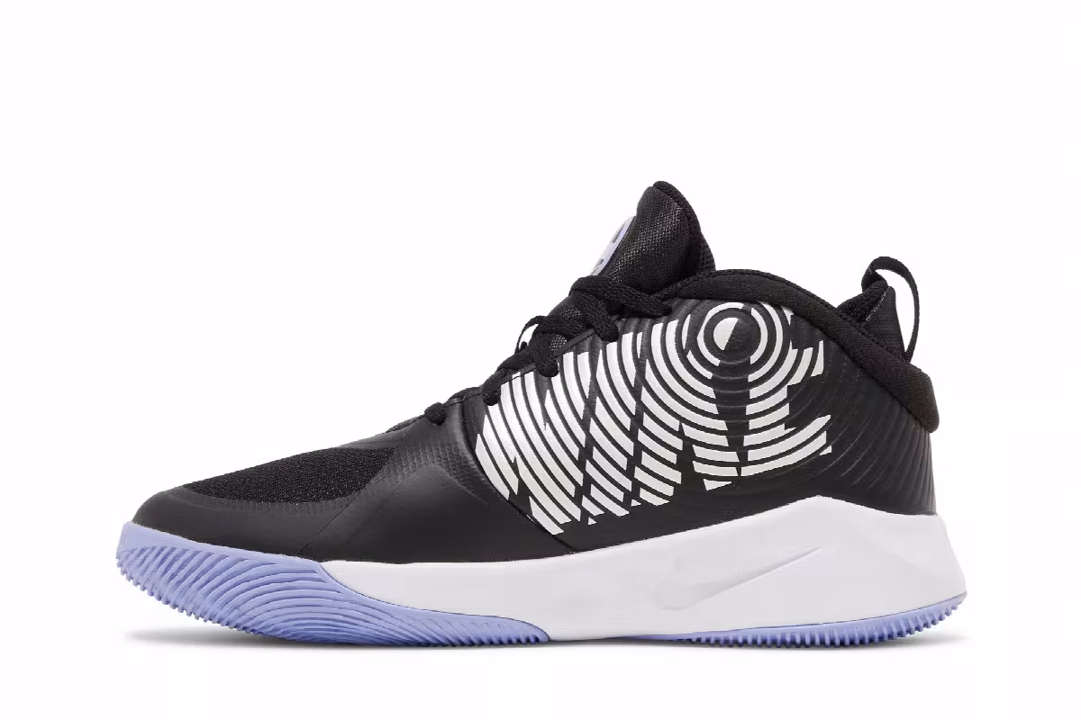 Nike Team Hustle D9 GS Black Light Thistle, view 4