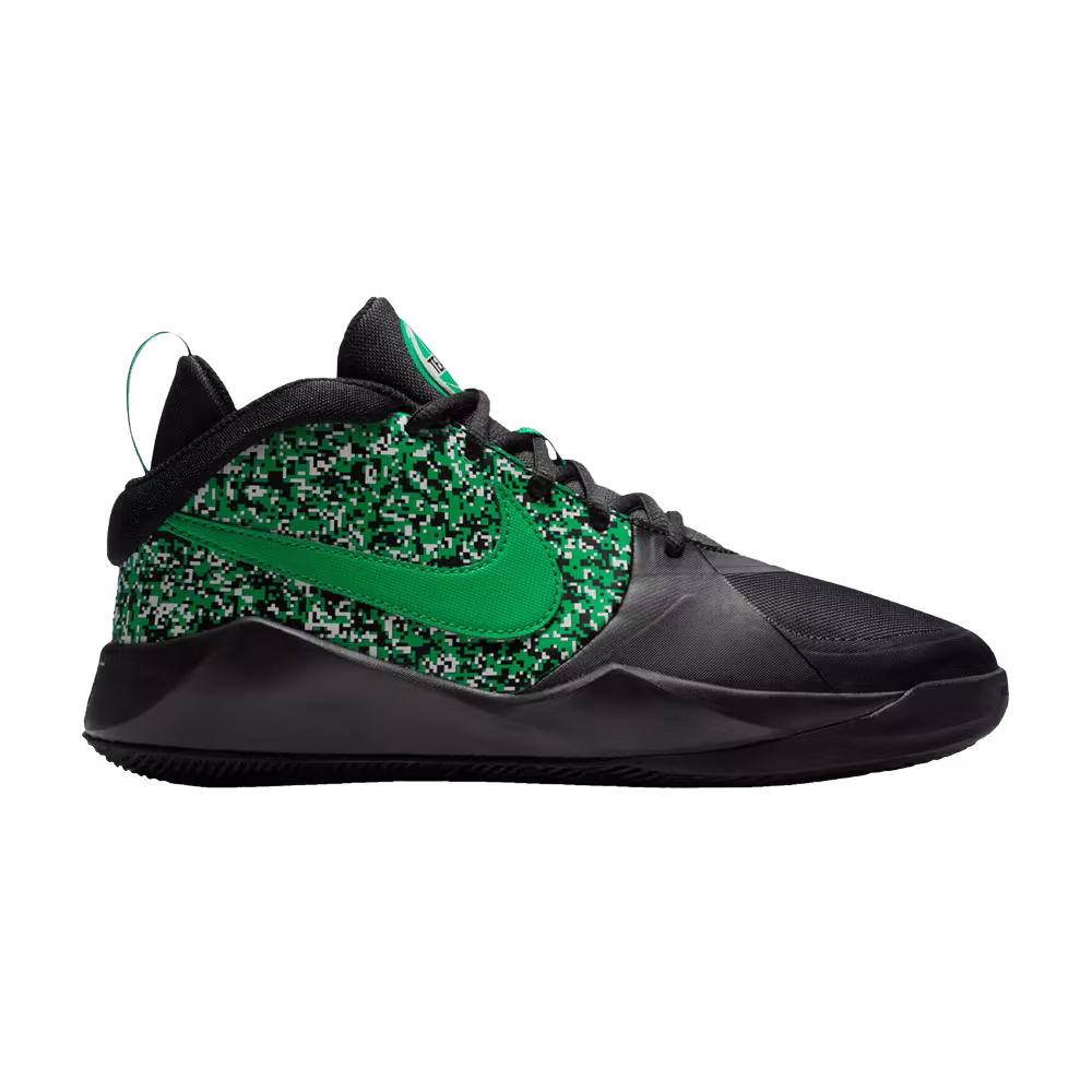 Nike Team Hustle D9 GS Digital Pixel - Black Lucky Green