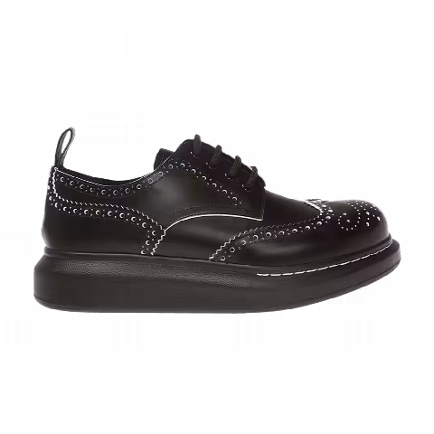 Alexander McQueen Wmns Derby Flat 'Black White'