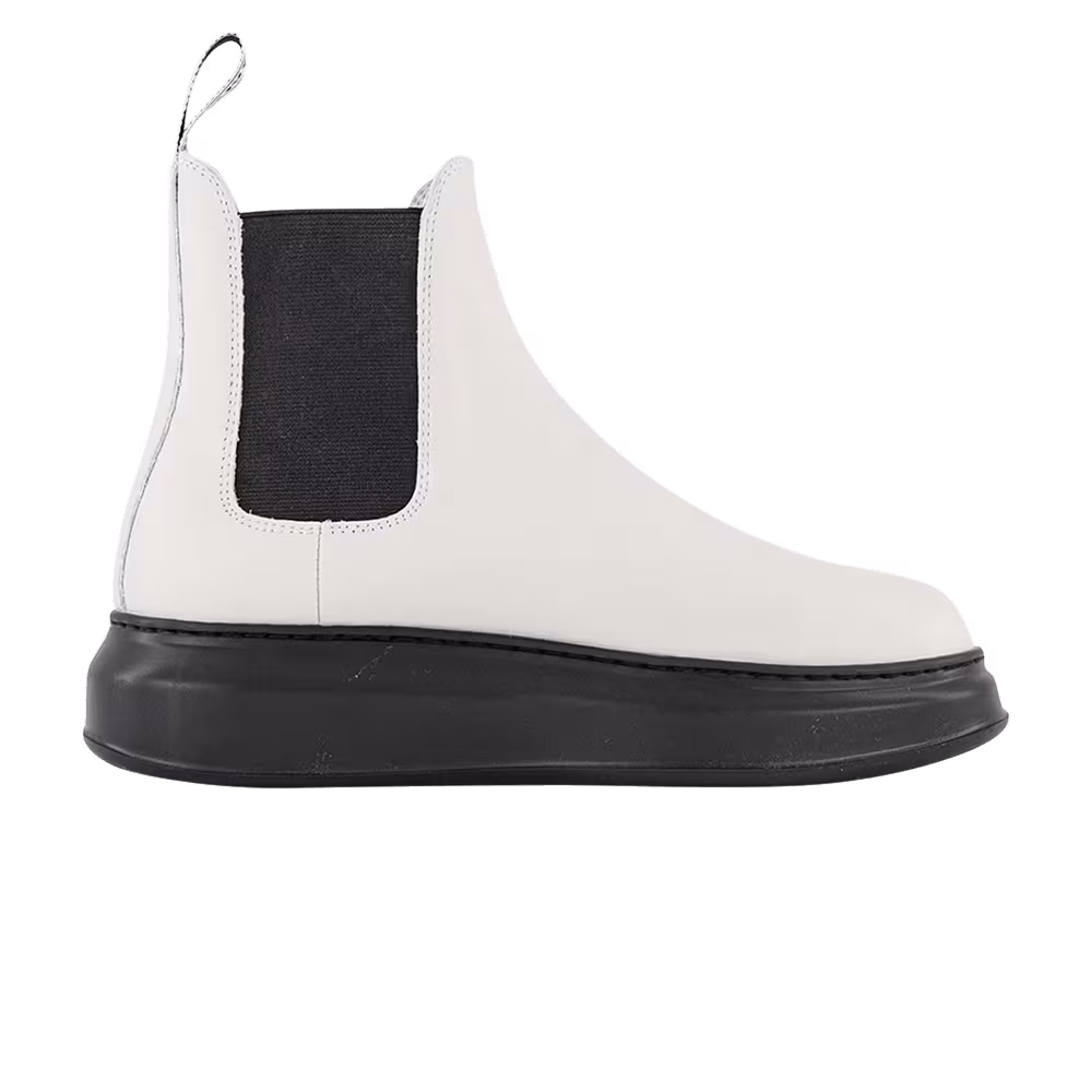 Alexander McQueen Hybrid Chelsea Boot White Black