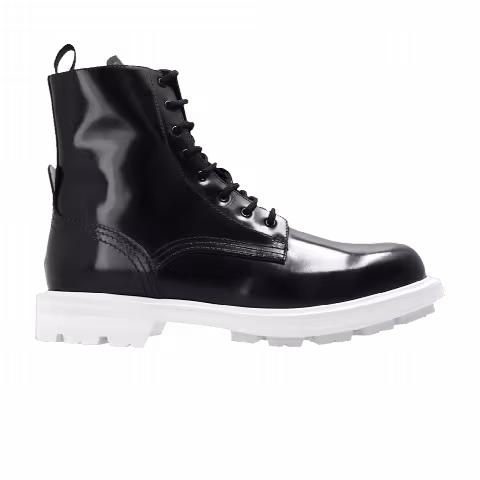 Alexander McQueen Combat Boot 'Black White'