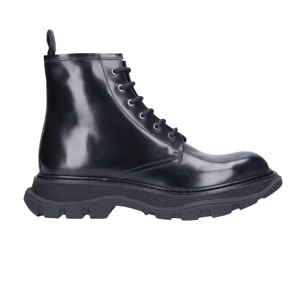Alexander McQueen Combat Boot Black