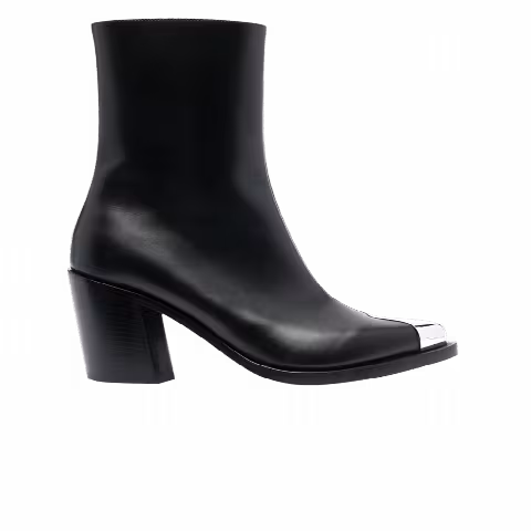 Alexander McQueen Wmns Punk Boot 'Black Silver'