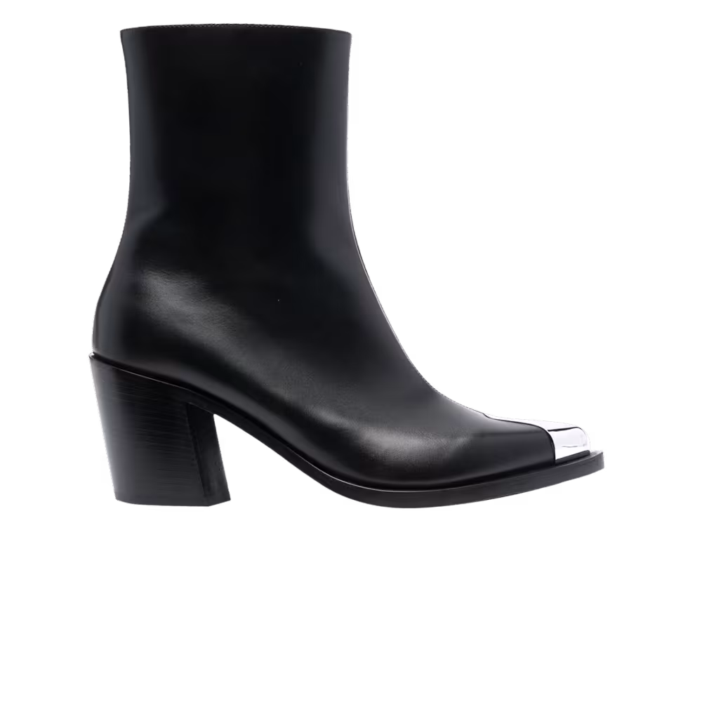 Alexander McQueen Women's Punk Boot Black Silver