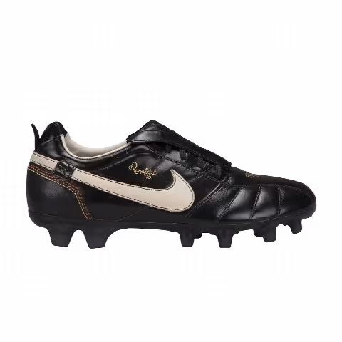 Nike Tiempo Ronaldinho FG 'Black White Gold'