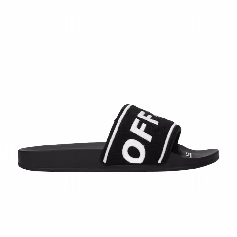 Off-White Towel Embroidery Slider 'Black'
