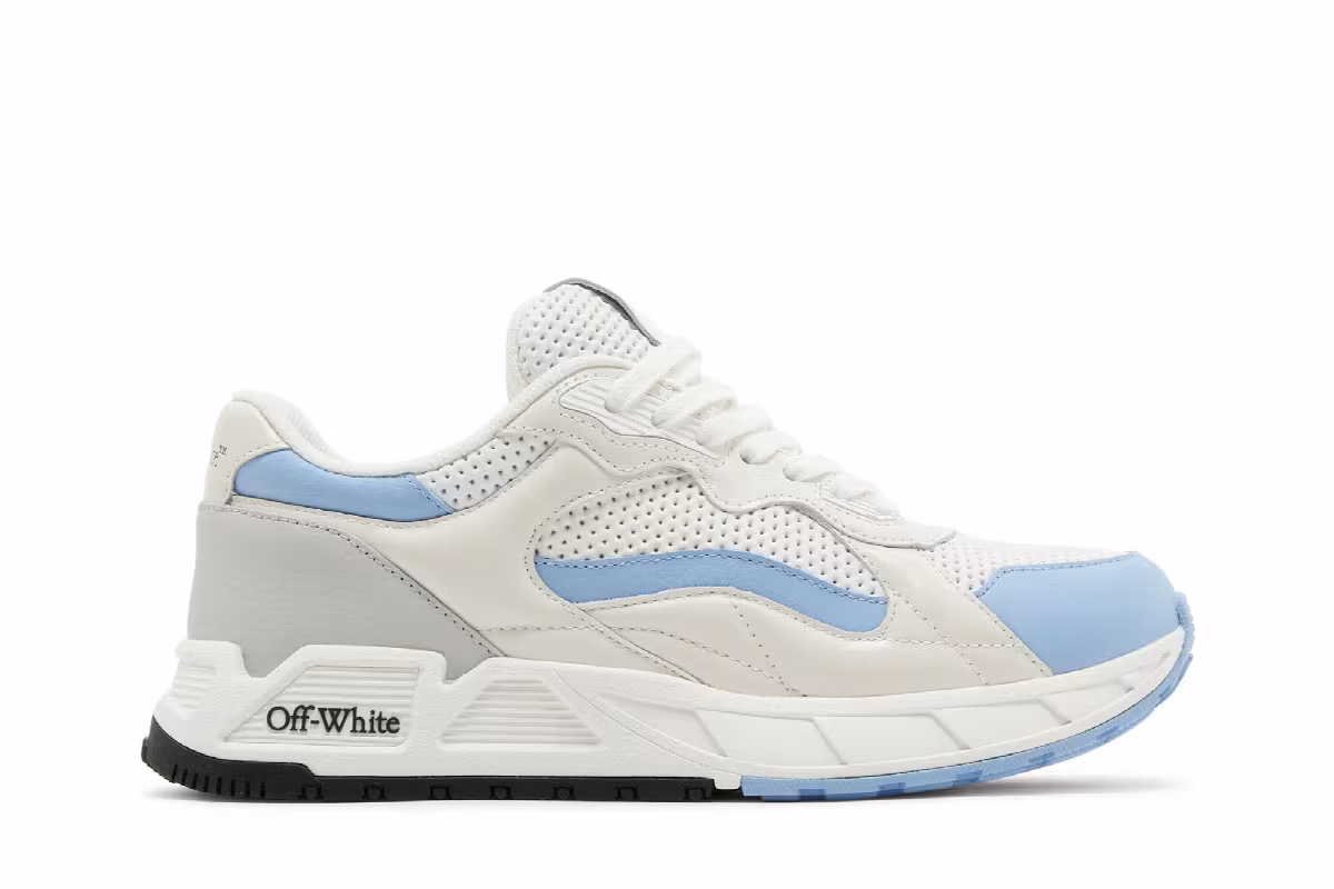 Off-White Women's Runner B Sneaker White Light Blue, view 2