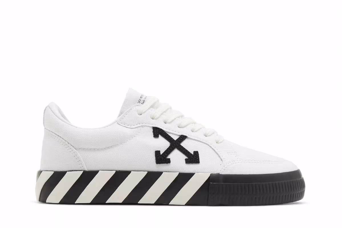 Off-White Women's Vulc Sneaker White Black, view 2