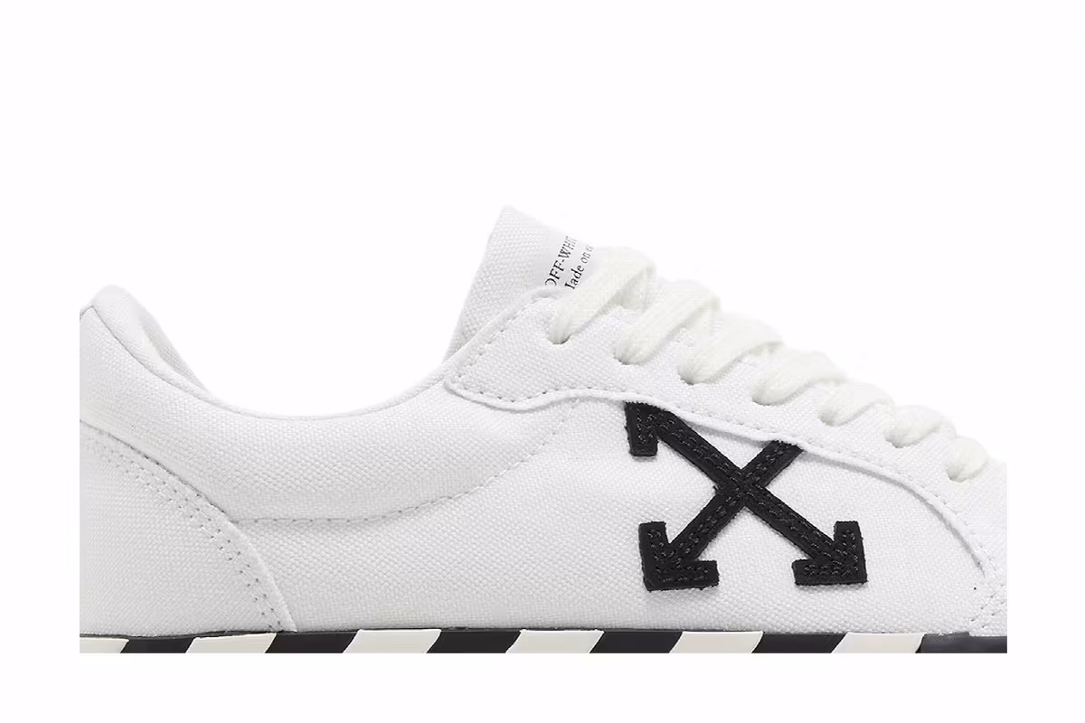 Off-White Women's Vulc Sneaker White Black, view 3